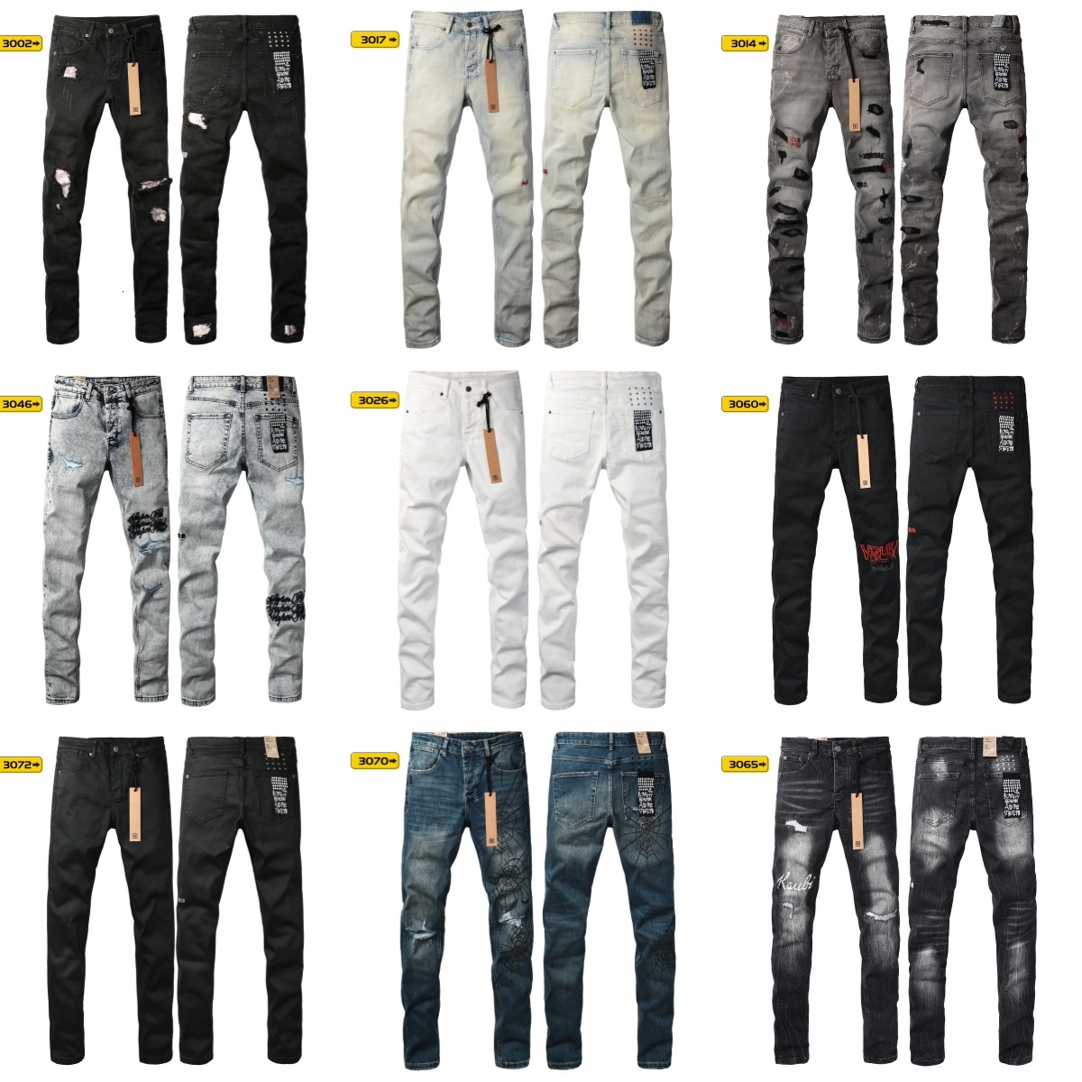 designer ksubi jeans jeans da uomo strappati High Street Jeans da donna Retro Paint Spot Patch Hole Denim Streetwear silm Piedi Pantaloni micro elas