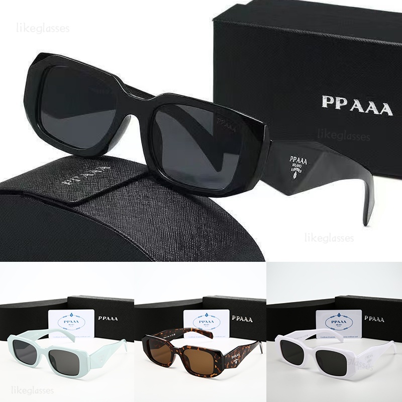 Luxury 17WS Symbole Designer Sunglasses For Men Women Classic Vintage Geometric Eyewear UV400 Protection Y2K Rectangular Acetate Glasses With Box