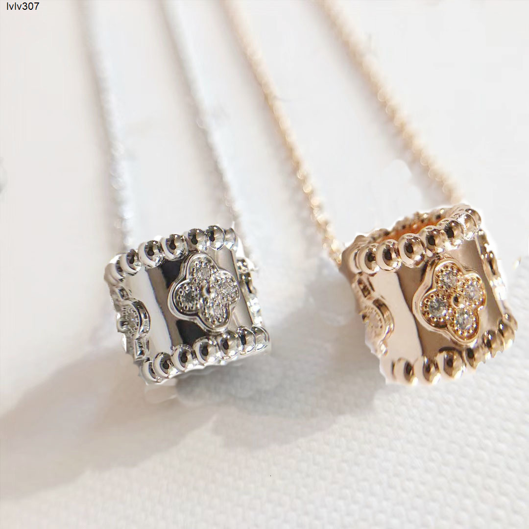Pendant Necklaces Designer models fashion lucky clover kaleidoscope 925 silver-plated womens necklaces Free shipping gift Product pair of version