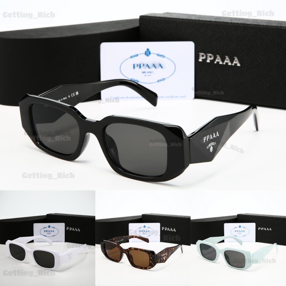 Luxury 17WS Symbole Designer Sunglasses For Men Women Classic Vintage Geometric Eyewear UV400 Protection Y2K Rectangular Acetate Glasses With Box