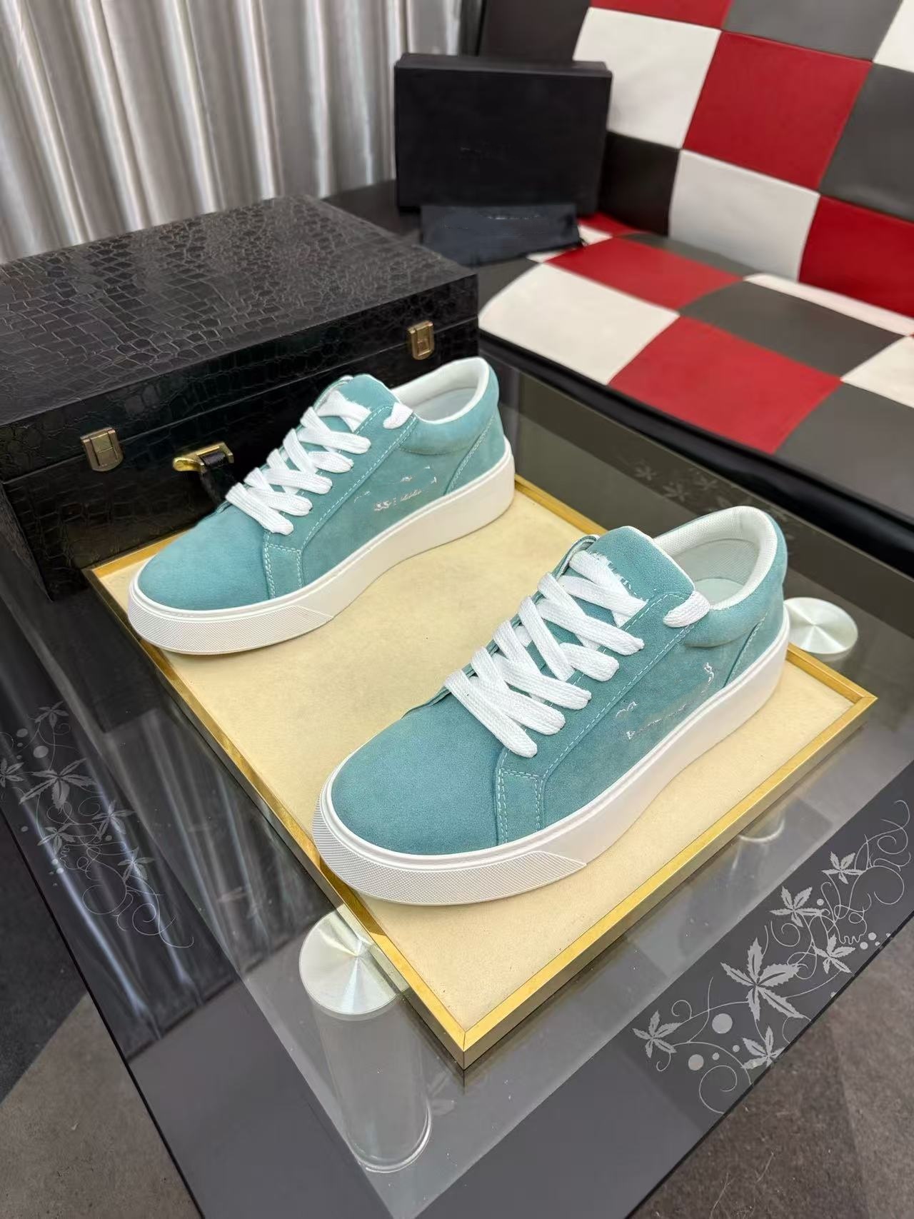 N Chaussures décontractées classiques en toile denim imprimée