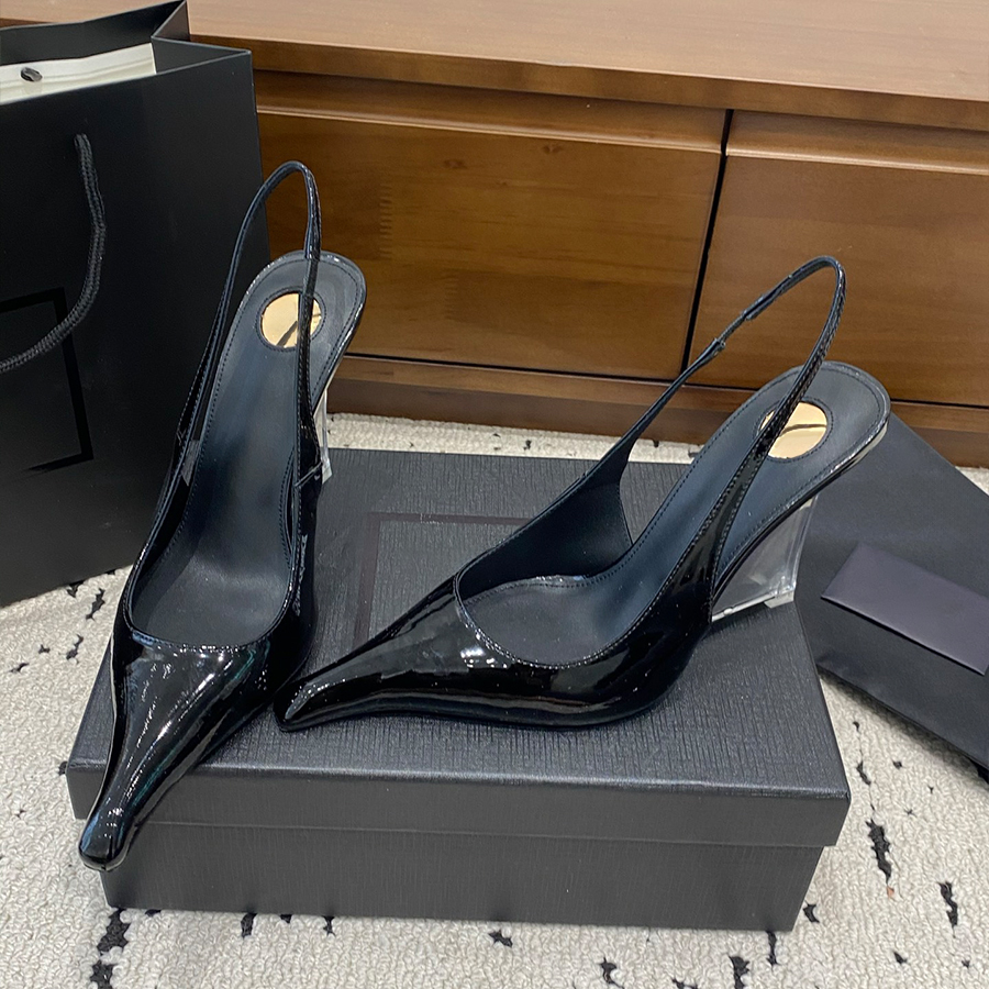 Designer femme sandale Slingbacks talons hauts en cuir véritable chaussures formelles sandales de créateur à talons hauts mode orteil bride à la