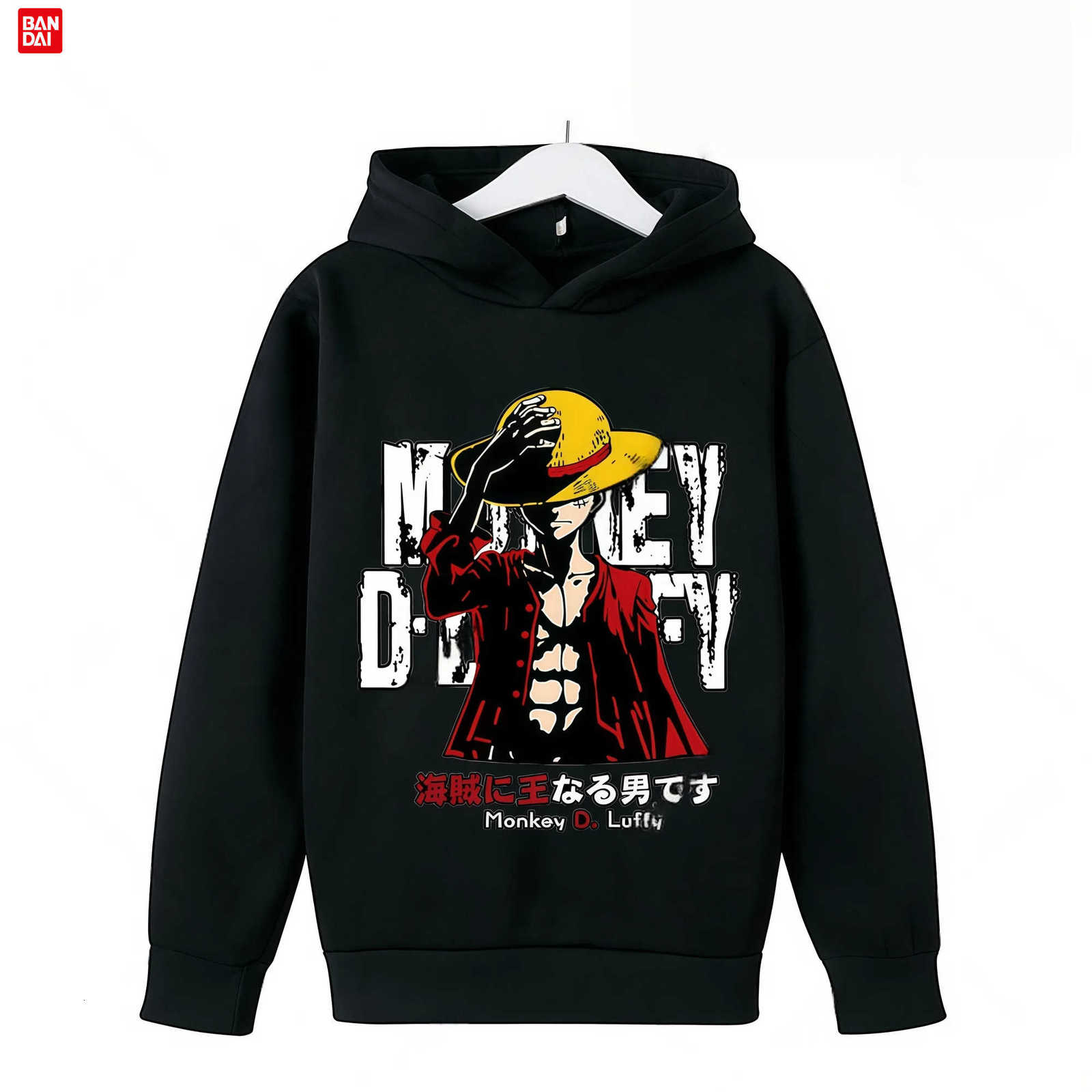One Piece Polaire Vêtements Enfants Mignon Dessin Animé Épais À Capuche Luffy Anime Sweats À Capuche Vêtements De Mode Sweat Garçons Filles Tenue