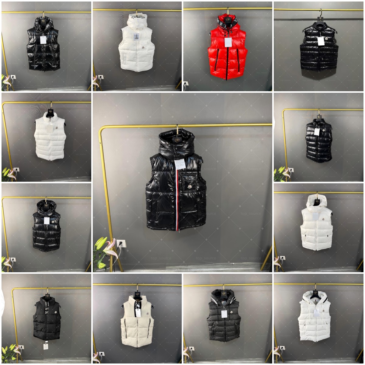MC Down jacket coat men vest puffer jacket gilet down puffer jacket woman feather filled material graphite couple coat down coats puffer opclothe Q2