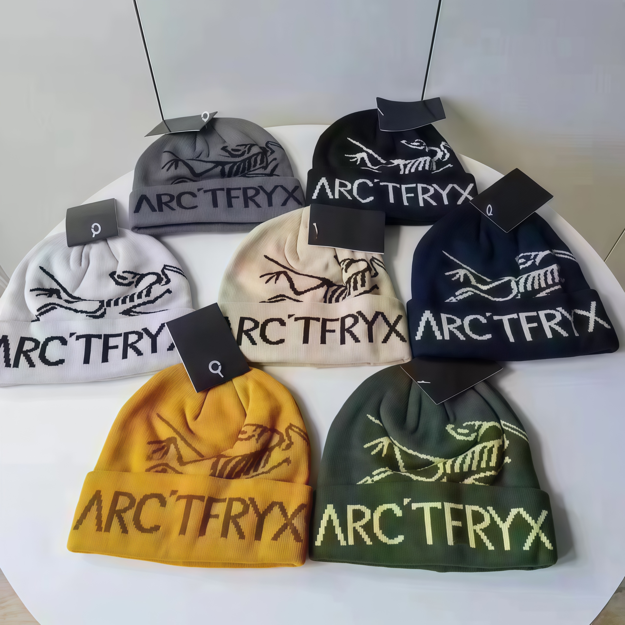 Amer Sports Classic beanie designer wool hat luxury cashmere hat embroidered ancient bird pattern street fashion brand beanie autumn and winter w