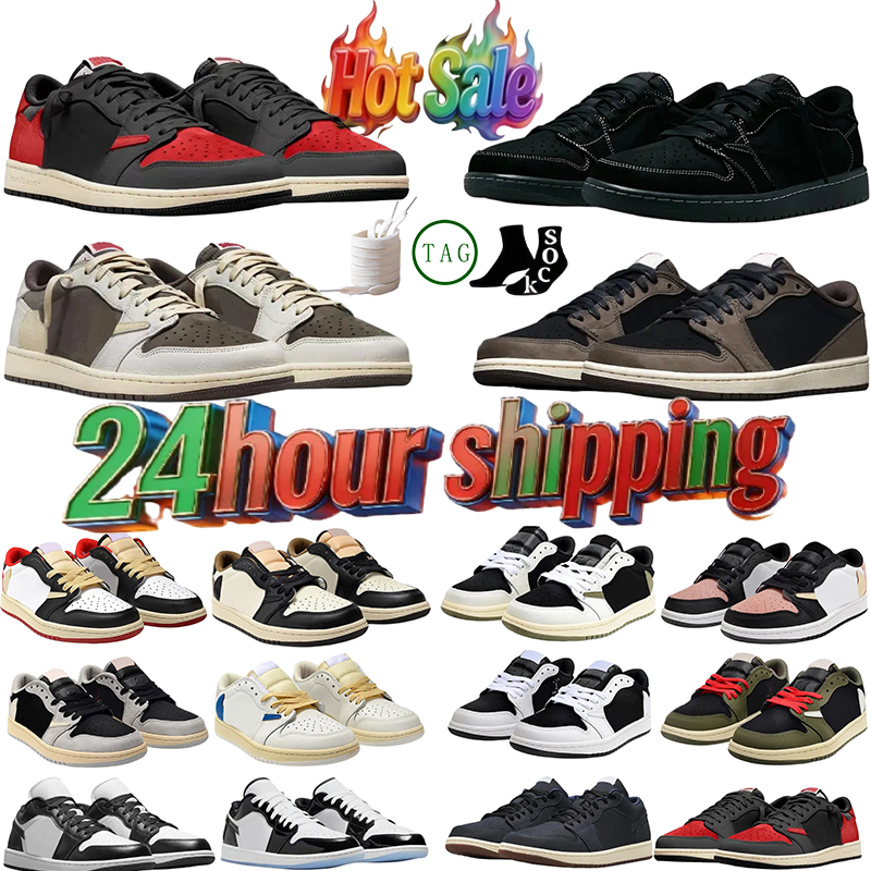 Basketball shoes Travi low designer travis 1s sneakers men womentriple black white brown blue pink blue mens womens 1 outdoor sports traviscot travi