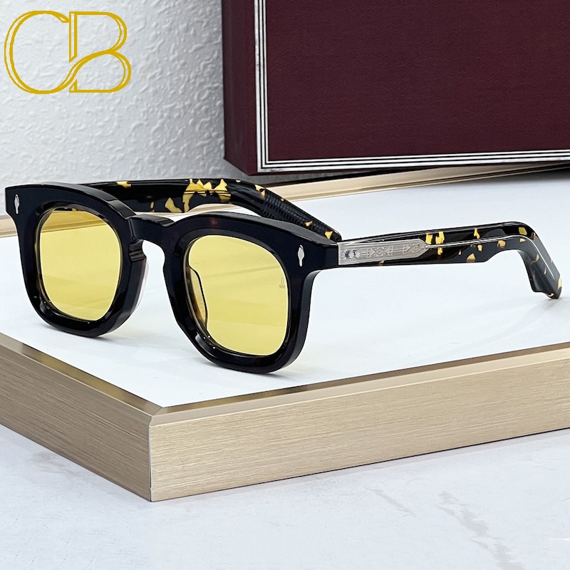 Devaux 43-27 Acetate Sunglasses Designer Handmade TOP Quality High Round Glasses Thick Retro Vintage Steampunk for Men Women Optical Handcrafted
