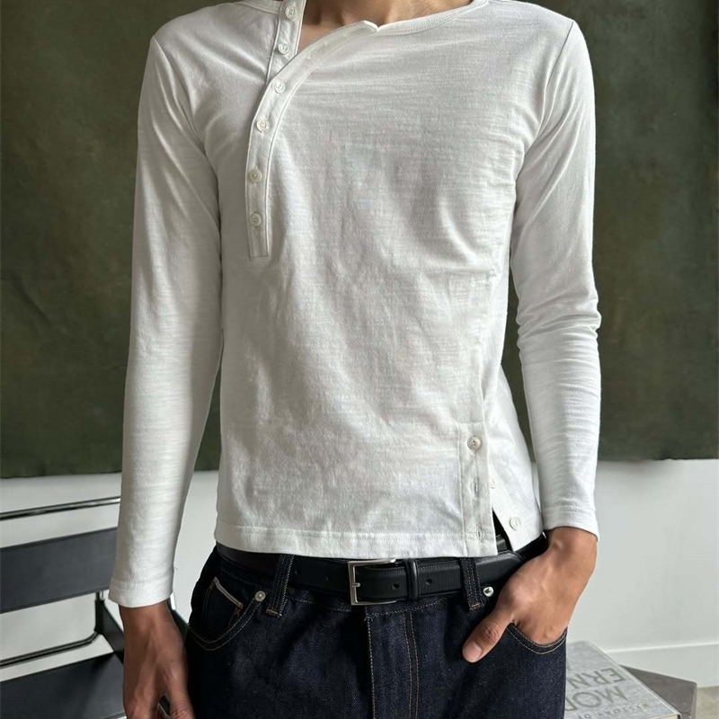 T-shirt décontracté à la mode américain y2k street vintage bouton sens slim Goth hommes et femmes avec le même style haut emo 260716
