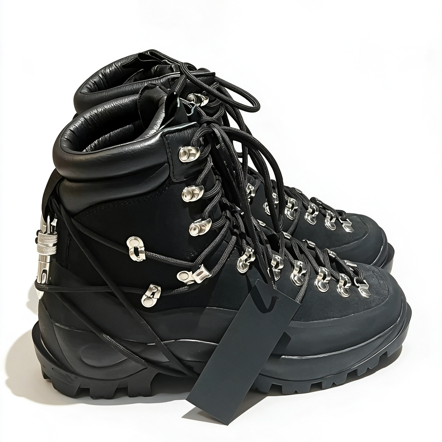 Vintage High top Hiking Designer shoes Motorcycle Boots Men's Thick-soled Martin Boots Genuine Leather for men Ankle Boots Fashion Gothic Boot