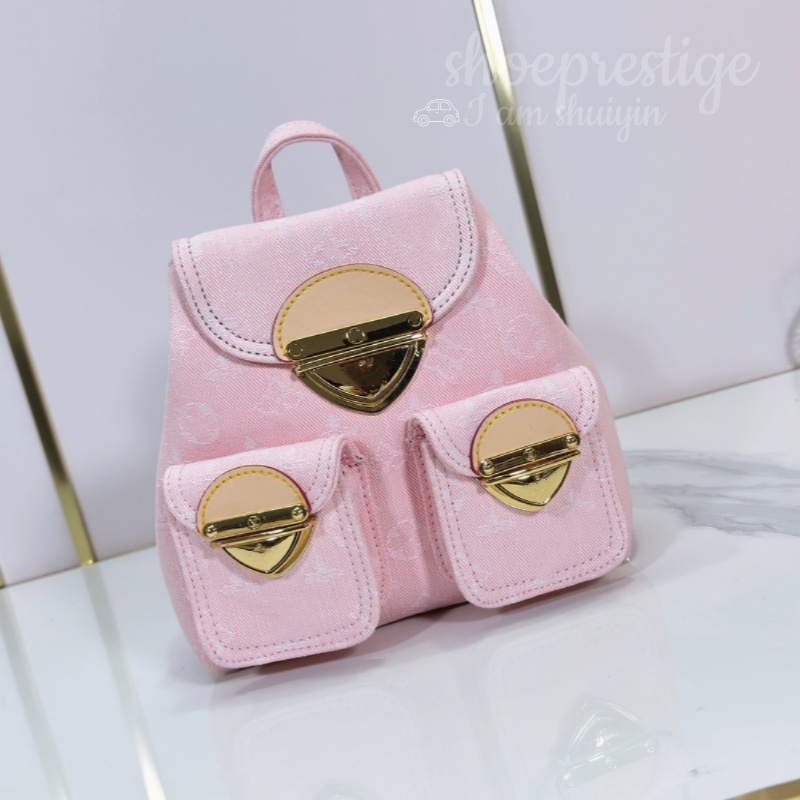 Mini sac à dos en toile jacquard fait main de haute qualité, double poches avant avec fermoir en métal, un sac de créateur de luxe pour femme