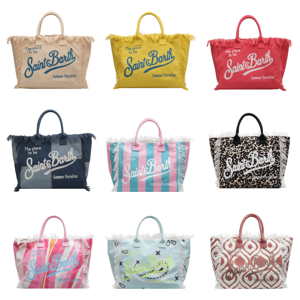 Denim canvas nylon saint barth beach tote Designer Shoulder Womens Men Handbag Luxury Clutch work computer Bag Summer Leopard Crossbody travel Shopp