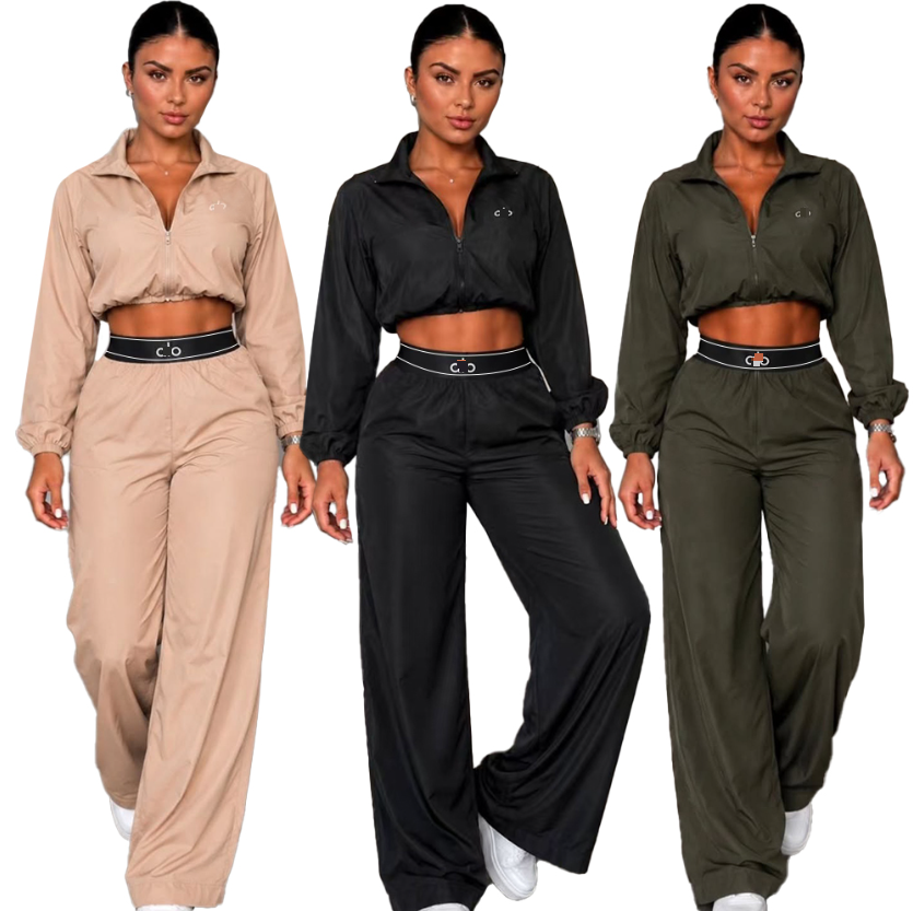 Women Cardigan Hoodie Set Zip Up Jacket+Pants Casual Workout Tracksuit Sports Fitness Running Two Pieces Jogger Set Tights Causal Outfits Embroidere