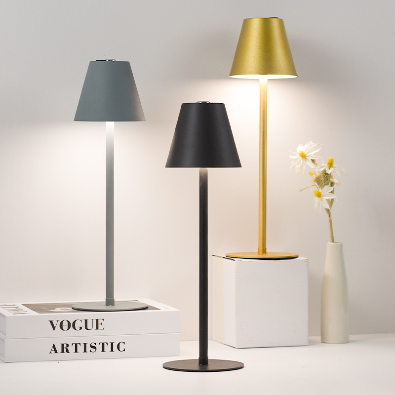 Cross-Border Hot-Selling LED Simple Retro Cafe Atmosphere Desk Touch USB Charging Bar Table Lamp