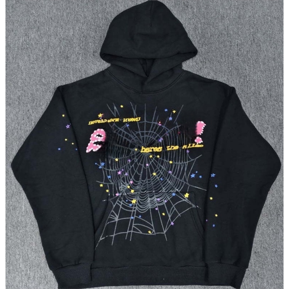 Spider Hoodie Designer Hoodie Men Hiphop Y2k Hooded Casual Fashion Hooded Young Thug Oversize Sweatshirt Spyder 5A Cobweb Print Hoody High Street Gr