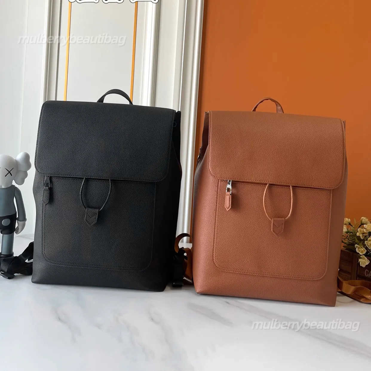 High quality Business Mens Genuine Leather Backpack Luxury Top Grain Cowhide Laptop Case Designer Trendy Travel Backpack Multifunctional Elite Commu