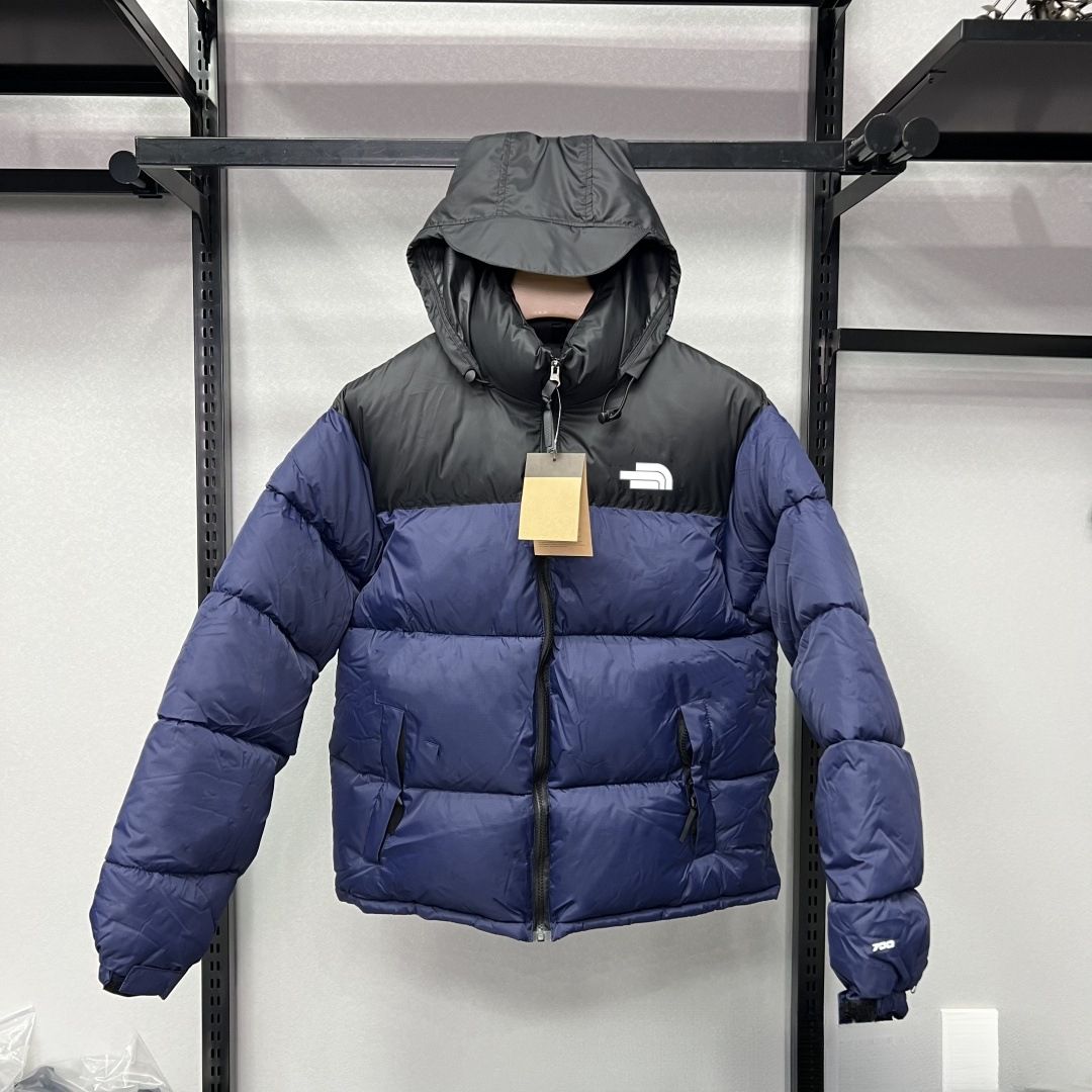 The Nothe Faced Down Jacket Designer Down Jackets Unisex Zippers Long Sleeve Zipper 700 Fill Down Stowable Hooded Coat Water Repellent Parkas Nortly