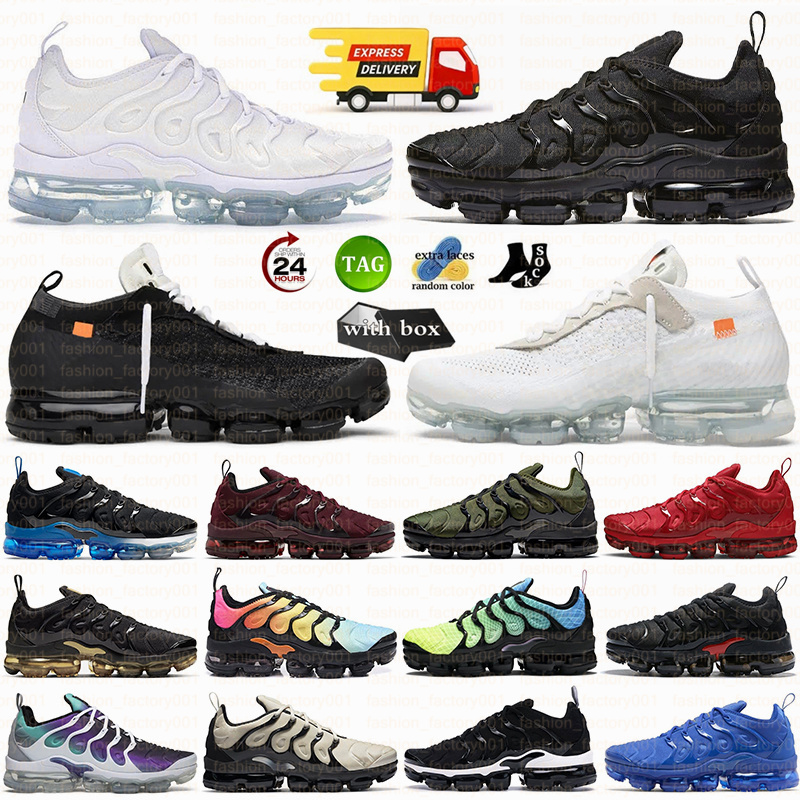 Tn Plus Running Shoes Mens Women Sneakers Triple White Black Part 2 Cherrys University Blue Midnight Navy Obsidian Rough Green Walking Sports Traine