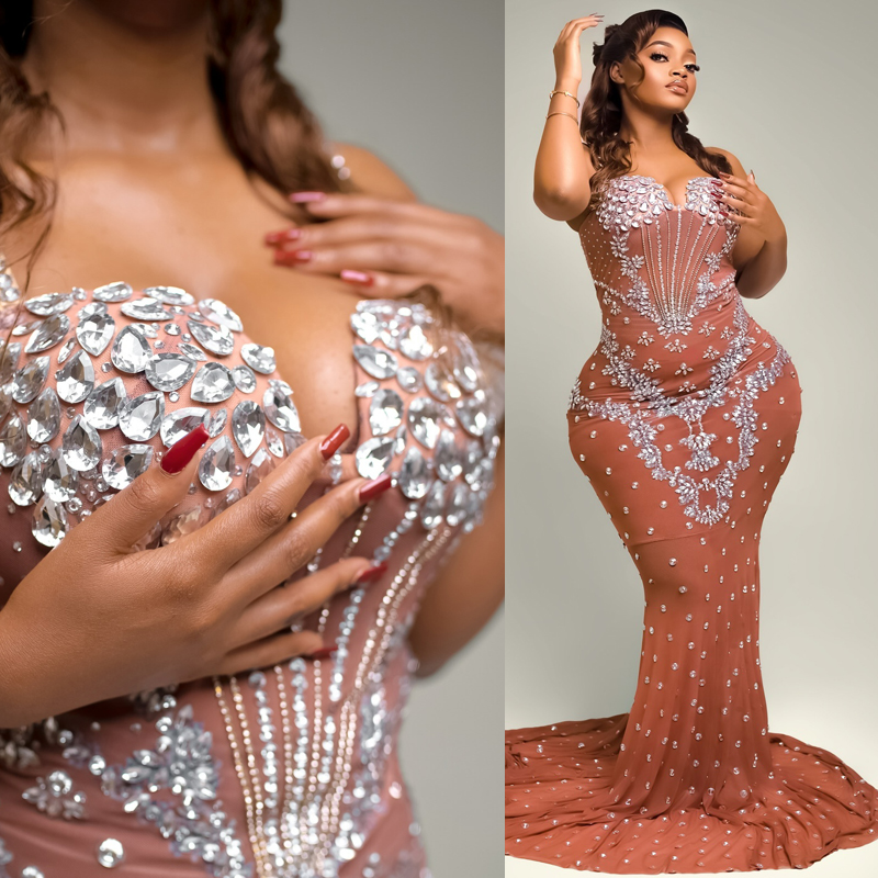 Plus Size Terracotta Mermaid Prom Dress 2027 Evening Dresses