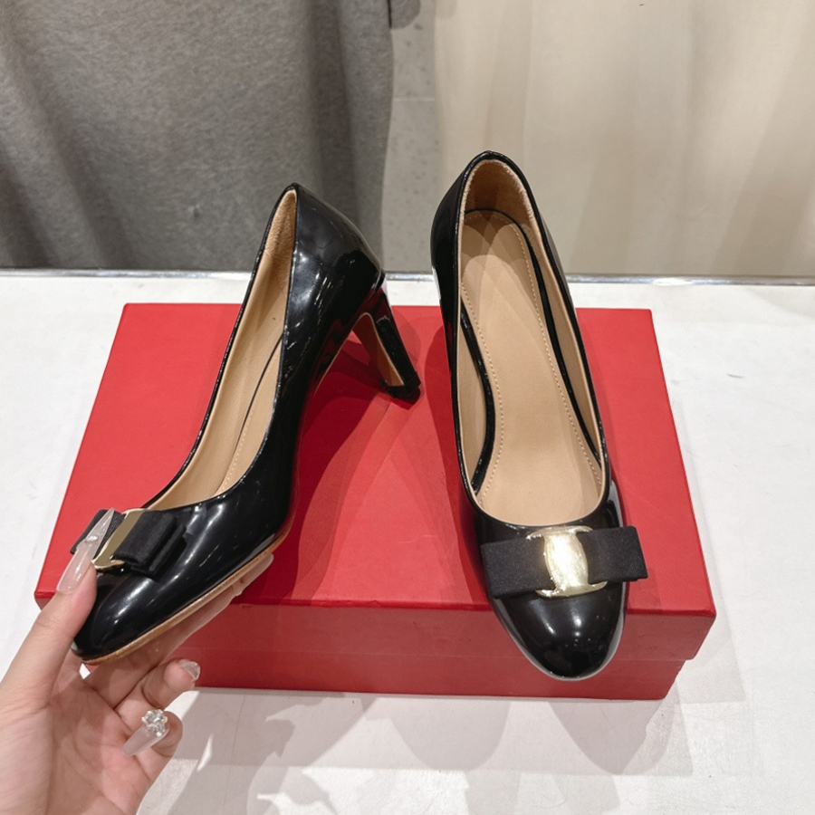 Chaussures habillées de créateur femme talons hauts sandale classique Bow Slingbacks talons hauts en cuir véritable chaussures formelles sandales