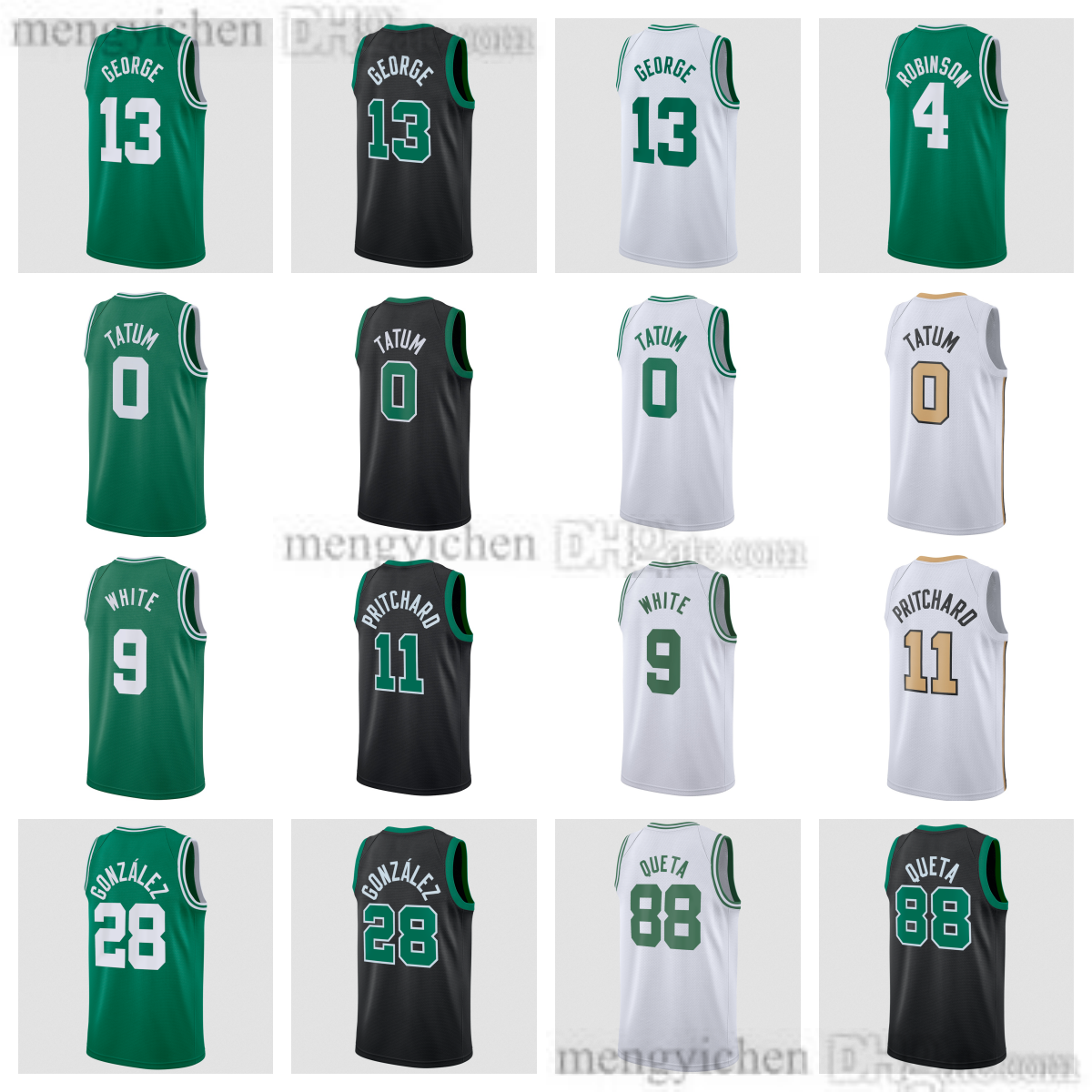 Men's 2026 27 Basketball Jerseys 13 Paul George 0 Jayson Tatum 4 Mitchell Robinson 9 Derrick White 11 Payton Pritchard 28 Hugo Gonzalez 88 Neem