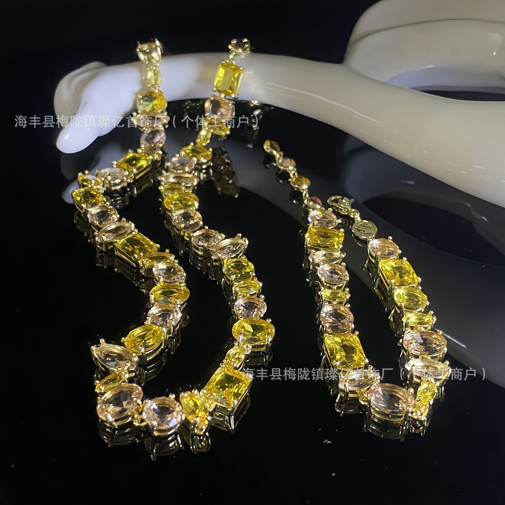 Swan Necklace Woman Designer Swarovskilyity Necklace Arianna Swerovski Sawarovski Jewelry Yellow Multicolor Necklace Crystal Mixed-Cut Bracelet And