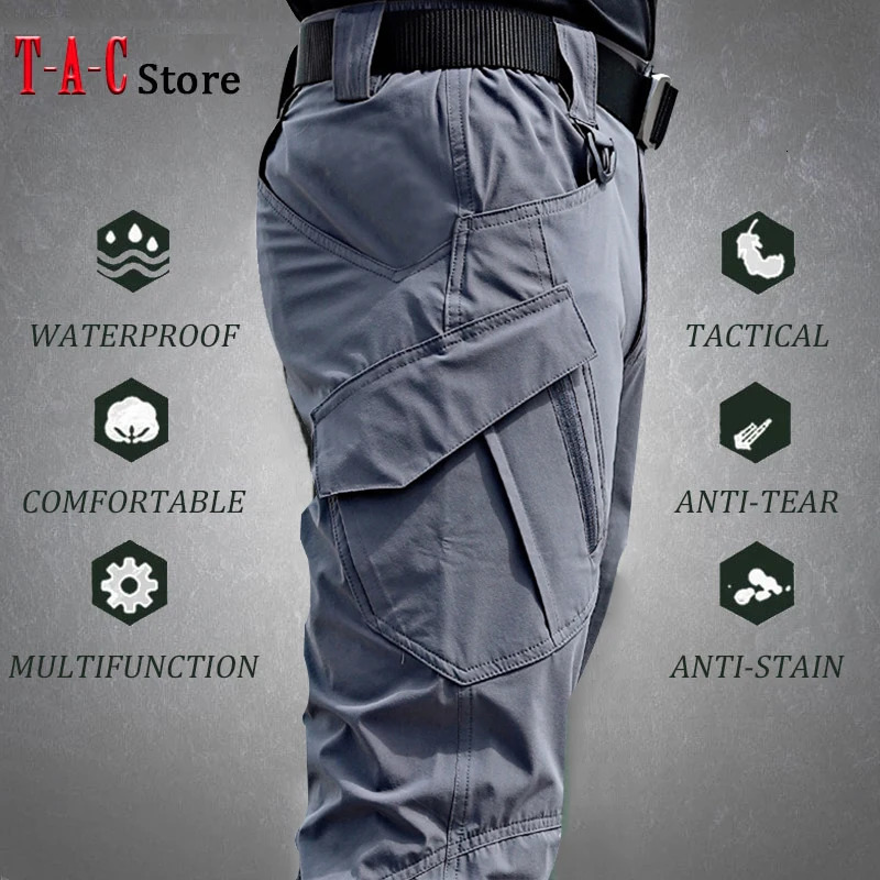Tactical Cargo Pants Men Outdoor Waterproof SWAT Combat Military Camouflage Trousers Casual Multi Pocket Male Work Joggers 260717banjia