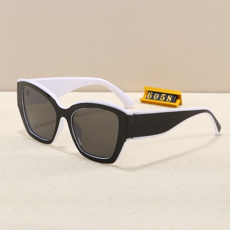 With Box Designer Sunglasses Luxury Eyeglasses Brand Glasses Black White Khaki Green Red Unisex Vintage Full Frame Summer Casual Goggle Shading Pola