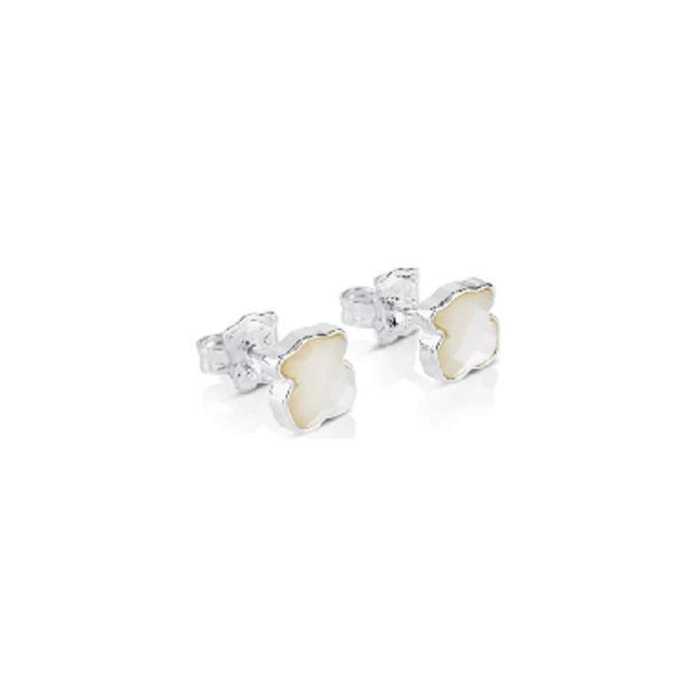 Mode chaude femmes hommes argent or blanc cuivre avec placage d'argent ours coeur envergure dessin animé Animal rose noir pierre boucles d'oreill