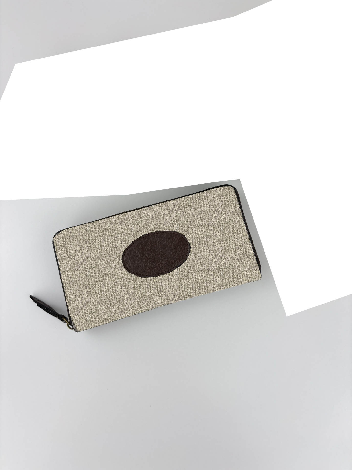 Canvas long zipper wallet printed wallet elegant wristlet card holder and coin purse, with original box