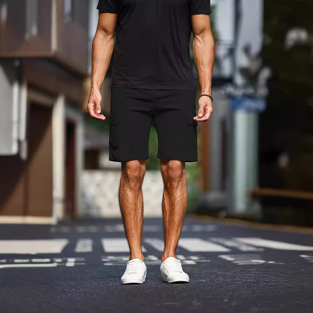 New Summer Thin Loose Korean Style Casual Cargo Shorts Men's Beach Pants