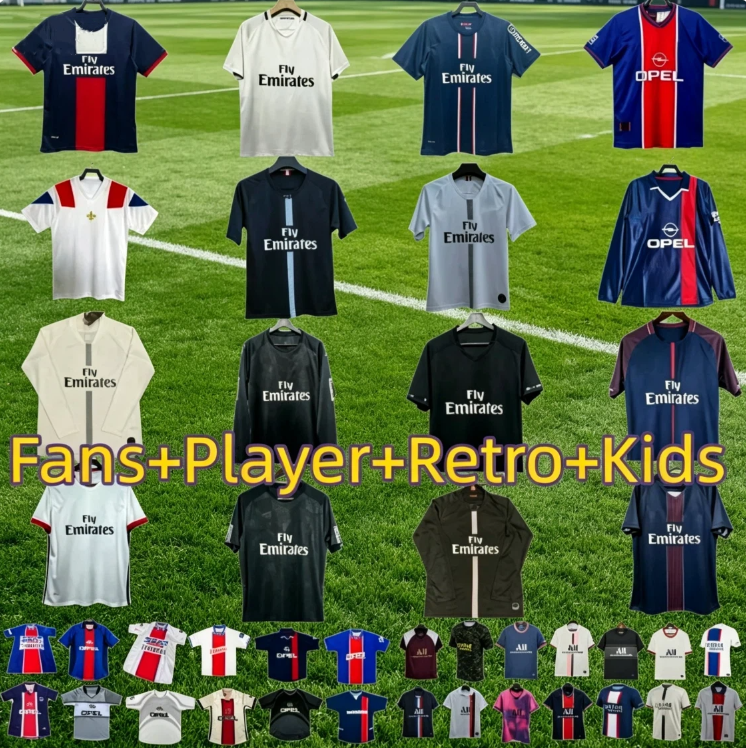 1994 1995 1996 1998 Retro MBAPPE Kvaratskhelia soccer jerseys 98 99 00 01 02 06 07 15 16 17 18 19 20 21 22 23 Paris St Germain Jersey MBAPPE RONALDI