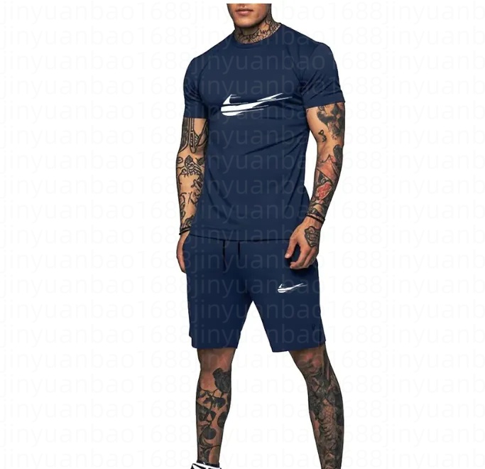 Men's Summer Casual Tracksuit Set Short Sleeve Cotton T-Shirt And Shorts Breathable Sportswear 2 Piece Outfit For Daily Workout And Leisure S-4