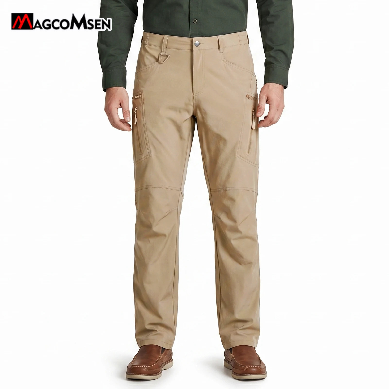 MAGCOMSEN Lightweight Hiking Pant Men Summer Cargo Pants QuickDry Nylon Waterproof Outdoor Fishing Casual Trouser 260717banjia