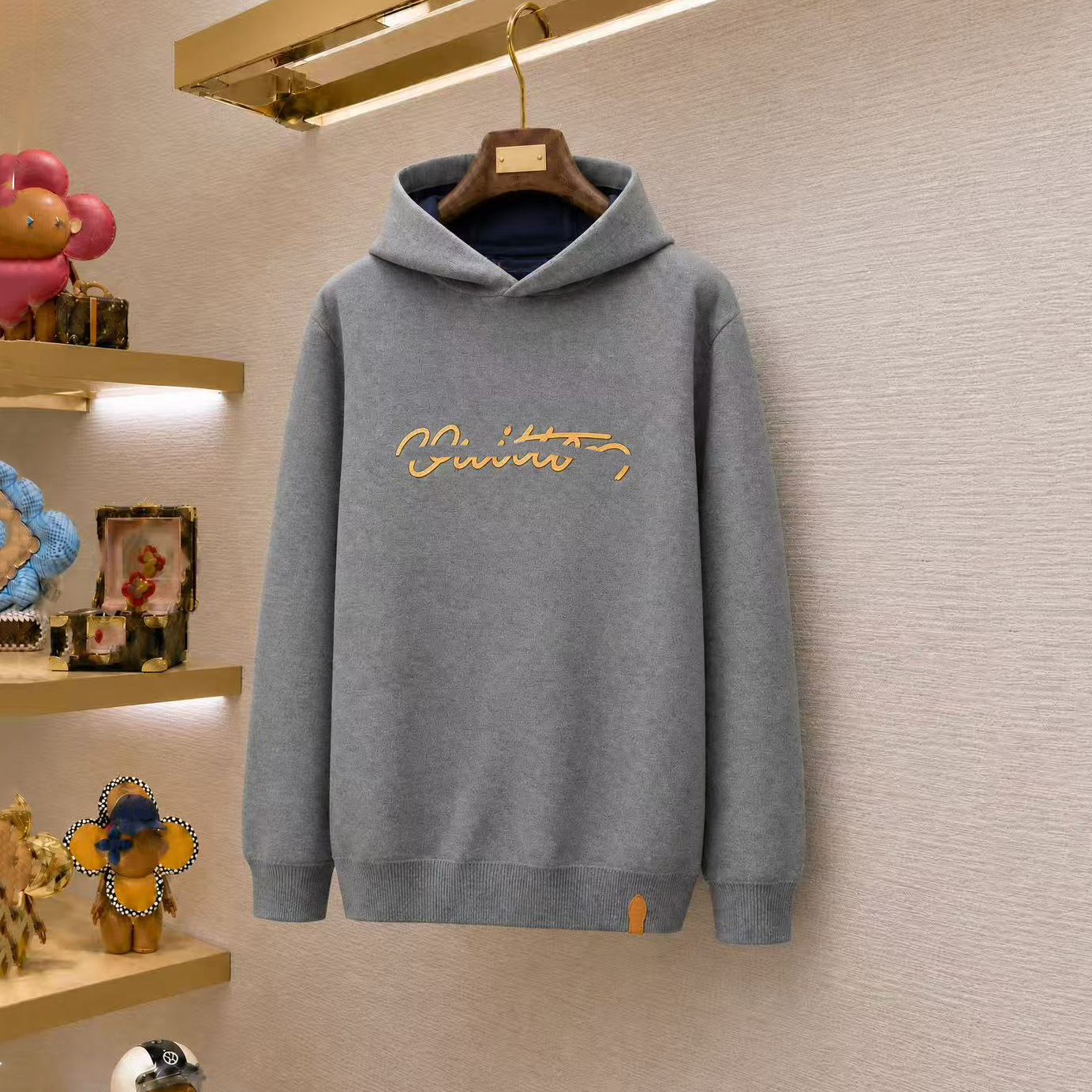 Designer hoodies, men's hoodies, high-quality autumn pullover hoodies, fashionable leather letter stickers on the chest, sports and casual men&