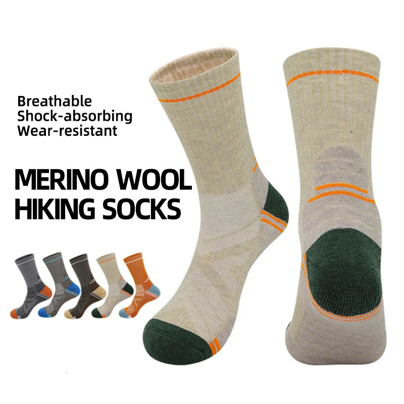 Merino Wool Socks Winter Warm Soft Hiking Camping Sports Crew For Men Woman Adult Teenager Running Cycling 260713BANJIA