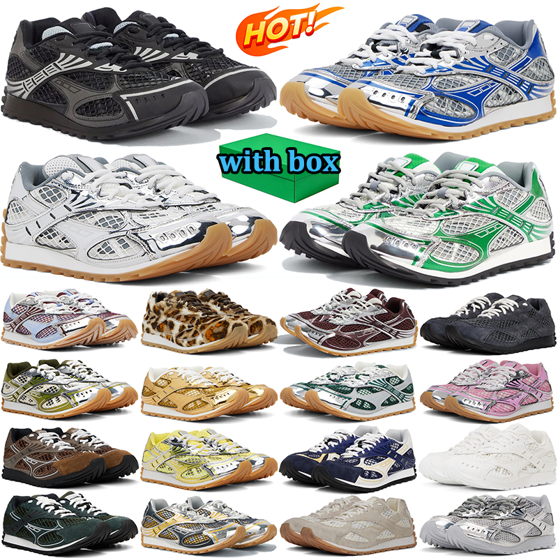 with box orbit Y2K Vintage Chunky Sneakers Men Women Designer Shoes Geometric bottegaventss Design Streetwear Casual Sports Trainers Brown Blue