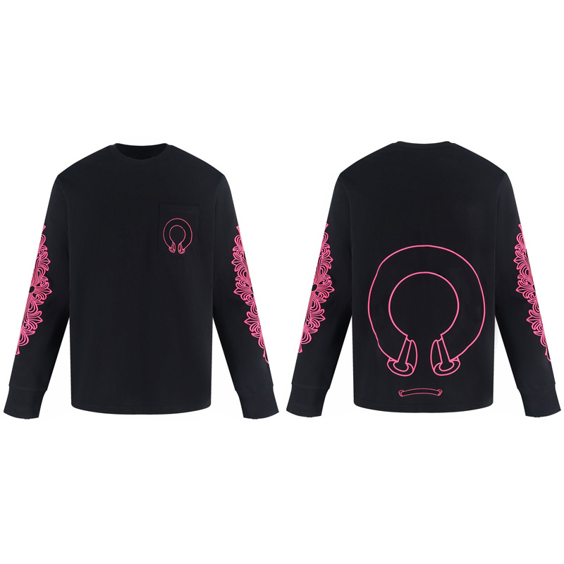 Chrome Long Sleeves Hoodie 2026 High Quality Designer T Shirt New Chromelys Shirt Sports Hip Hop Horseshoe Printed Loose Sleeve Sweater Jump Crosses