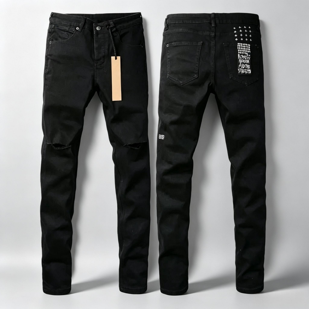 Purpple Jeans Purple Jean For Mens Designer Men Correct Version 1:1 High Quality Denim Pants Mens Fashion Jeans Denim Cool Style Rock Revival Jeans