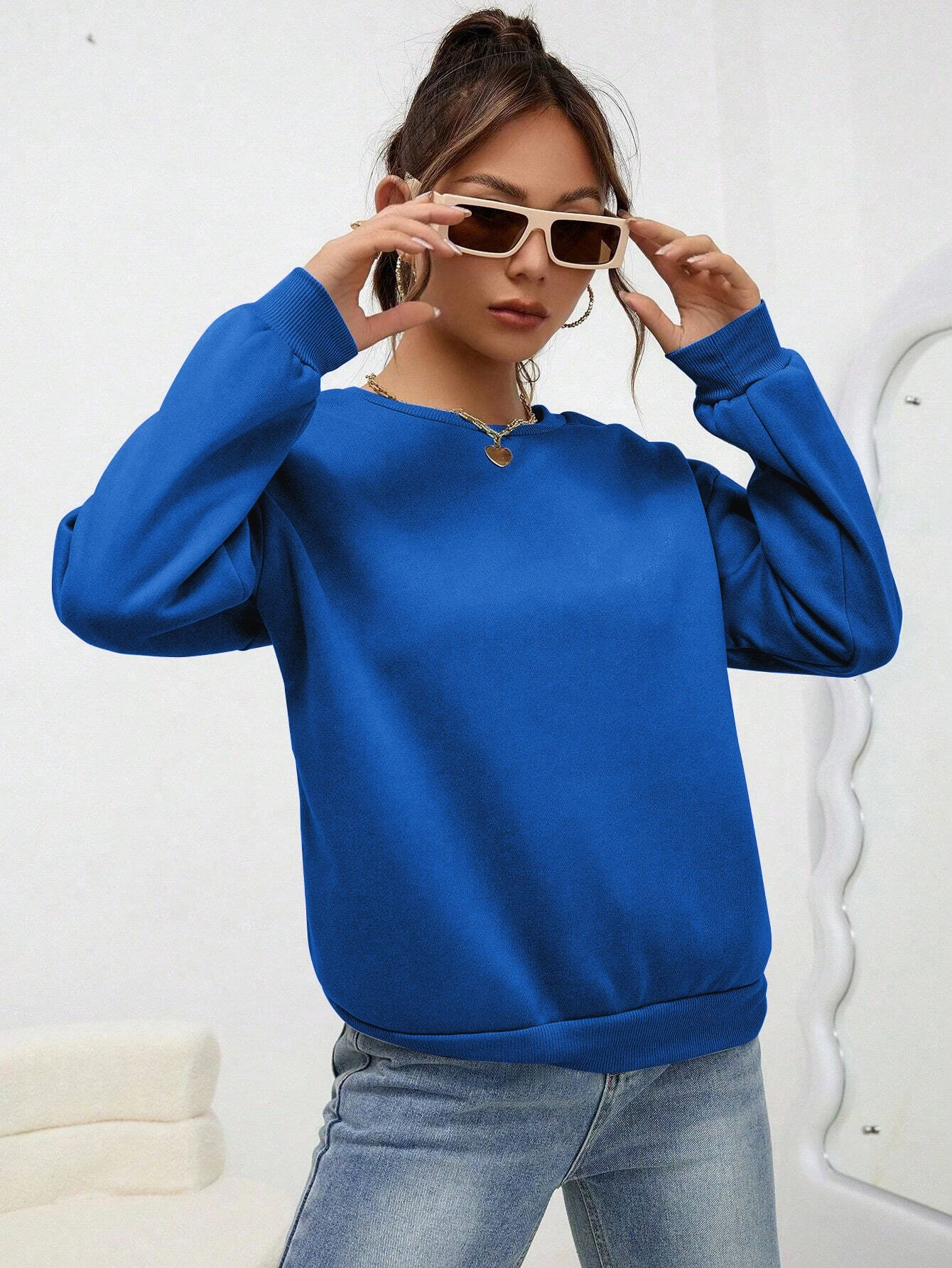Solid Color Multicolor Woman Hoodie Casual Comfortable Clothing Loose Trendy Sweatshirt Autumn Crewneck Female Pullovers 260717BJ