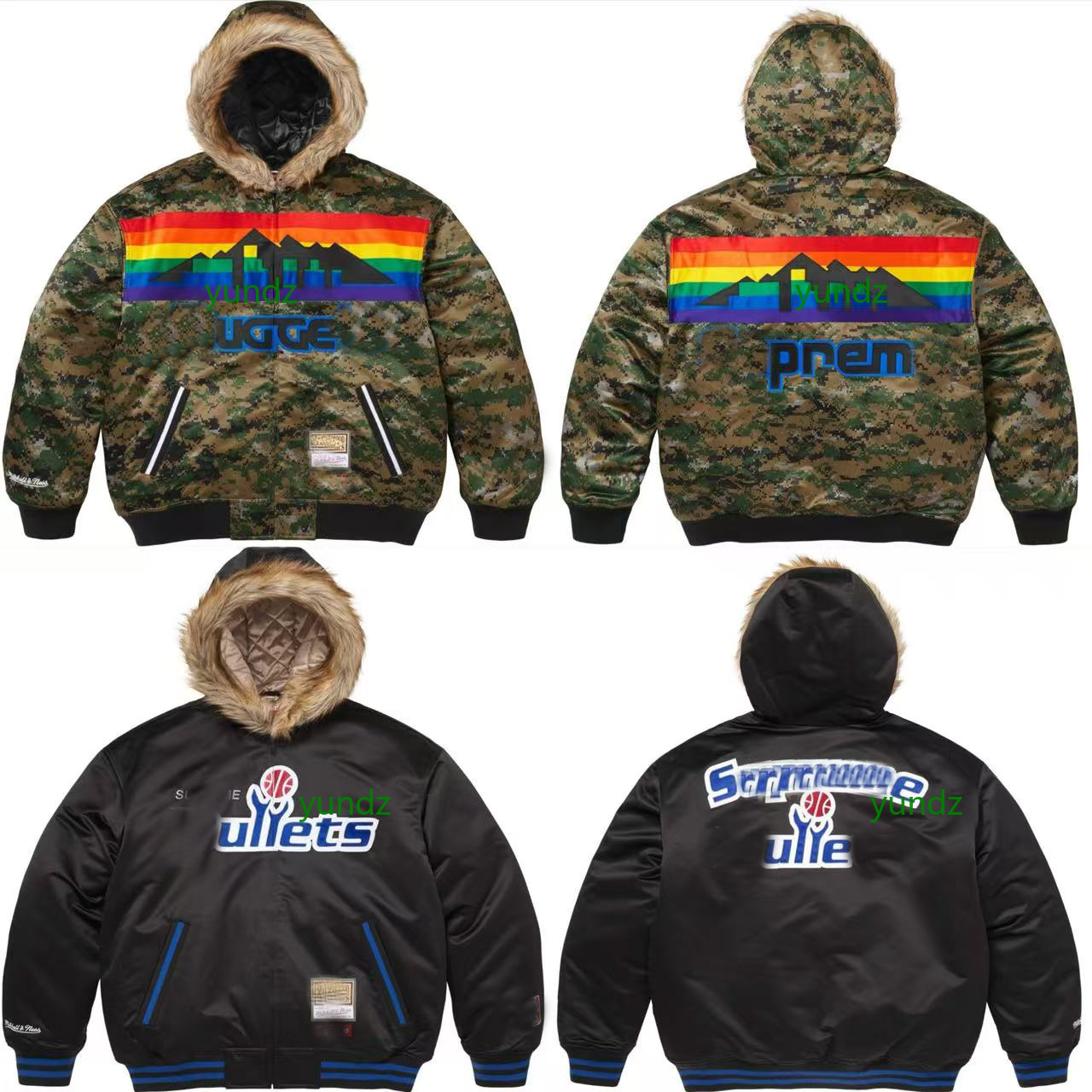 X MN SS26 WEEK13 Teams Hooded Satin Full Zip Up Jackets Men Women hoodie Sweatshirts For Male hoodies Womens cotton Embroidery coat