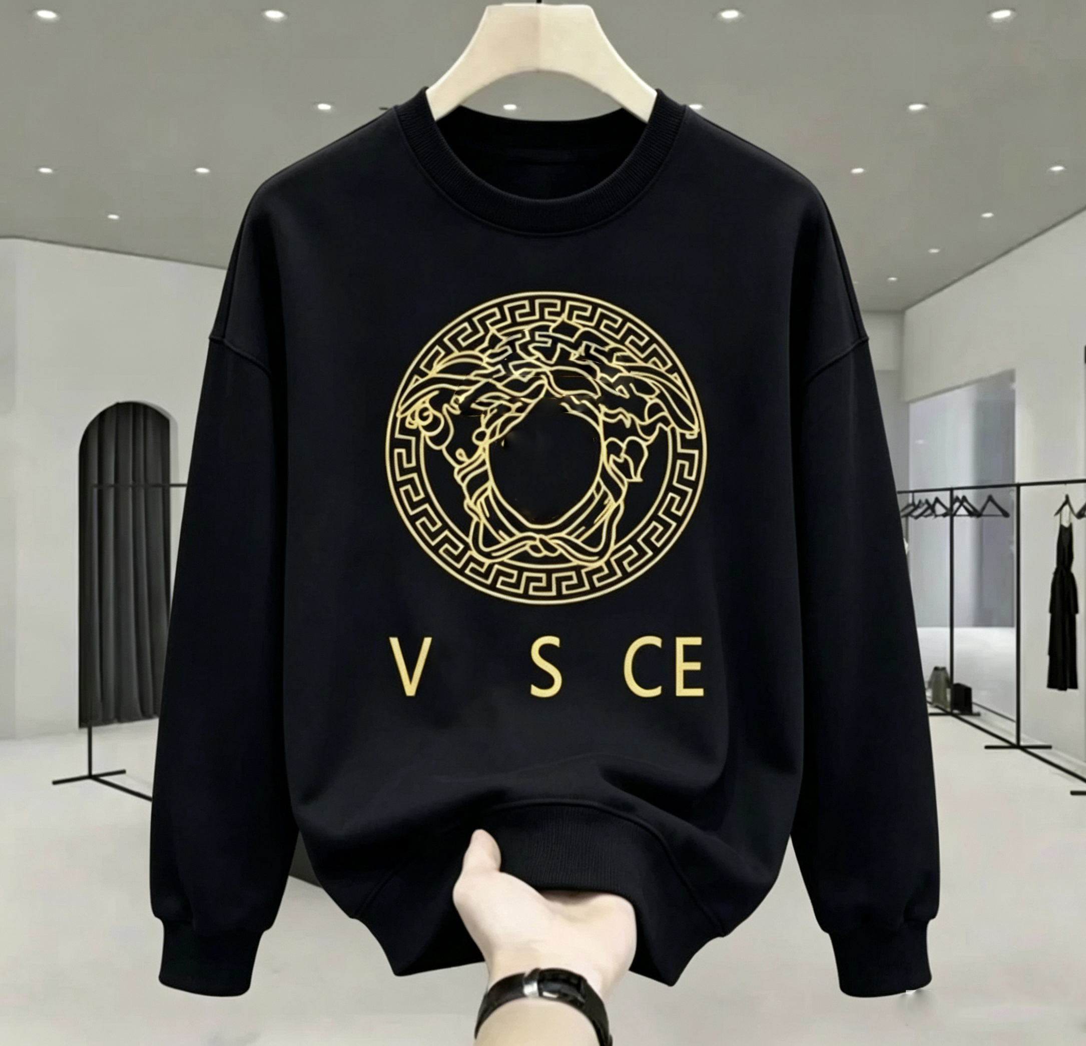 Men's designer sweatshirt brand casual pullover shirt new black and white sweatshirt Women's long sleeved sweater jacket High quality swea