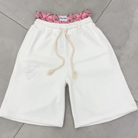 European Cross Border American High Street Fashion Double Waisted Cropped Loose And Stylish Casual Shorts For Trendy Men Y2k