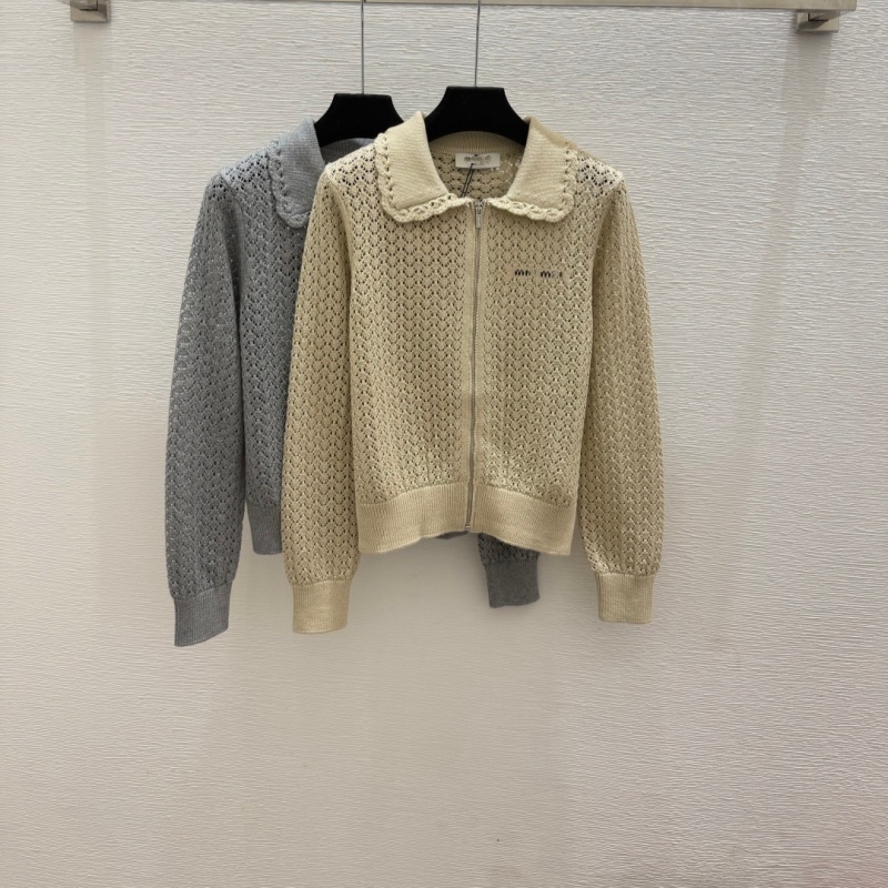 Sweaters women designer Sweaters for woman Luxurious Knitted cardigan top Spring and Summer Style French Collar Open-Weave Long-Sleeved Sweater Coat