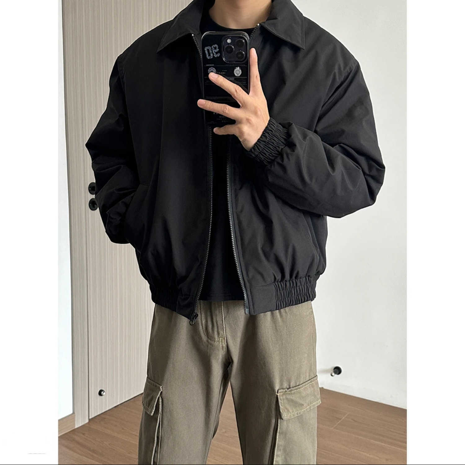 American bestseller winter flight suit jacket, cotton-padded jacket, thickened coat, men's loose lapel cotton-padded jacket, trendy coat M26071