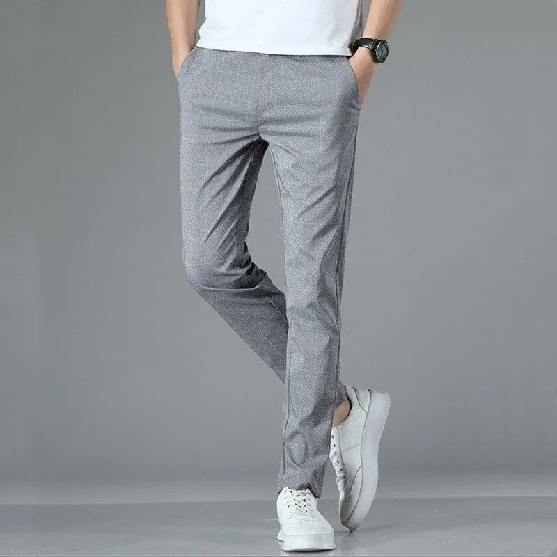European and American style mens pants fashionable checkered suitable for business leisure travel slim fit comfor 260717banjia