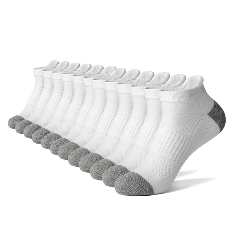 6 Cotton Man and Women Socks Sports Solid Color Males Short Sock Cycling Breathable Mesh Ankle Summer Running 260713BANJIA
