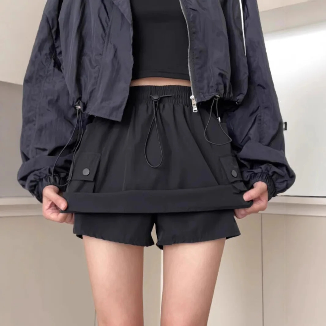Plus Size American Work Skirt High Waist A Line Meat Covering Short for Plump Little Sister Summer Arrival Polyeste 260717
