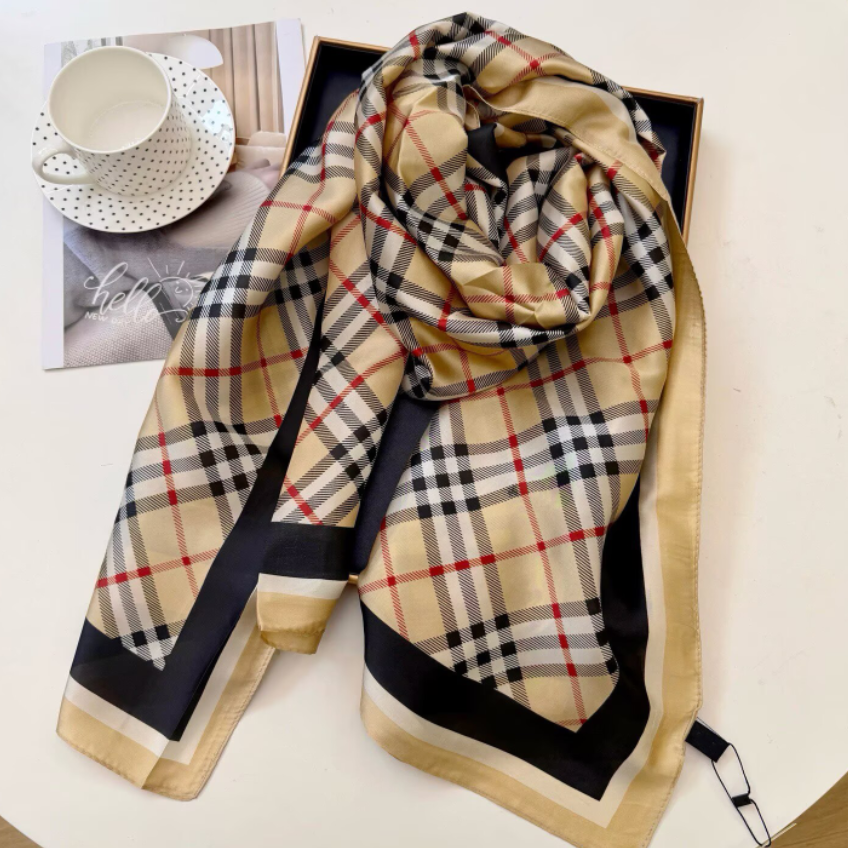 Scarf Letter TOP quality chiffon Gradient for men and women Silk Chiffon scarf designers silk Headband Cape Printed point Designer for women Lightwe