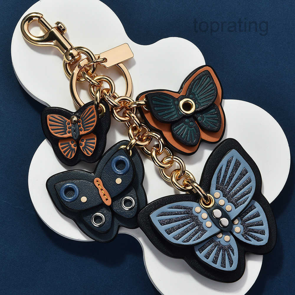 Fashio Colorful Butterfly Key Style Luxury tassel Key Chain Designer Unisex bag Charm car key Chain Lanyards