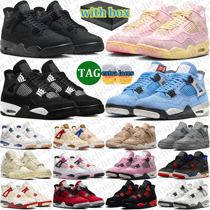 avec boîte 4 4s baskets hommes femmes chaussures de basket-ball de créateur baskets durables chaussures de sport de confort en plein air à la mod